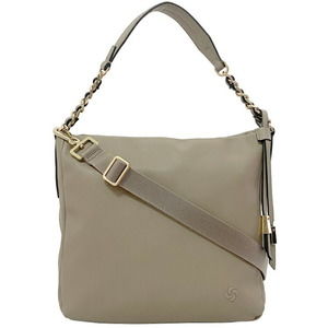 OTHERS Bags Samsonite Bag Beige Gray Leather Shoulder Tote